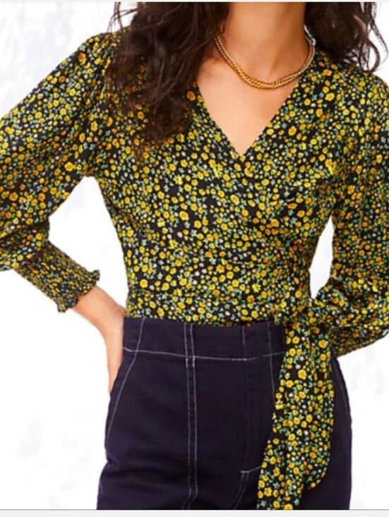 Faithfull the Brand Tops - Anthropologie Faithfull The Brand Nari Wrap Top Floral Tie Waist Blouse Sz 2/XS